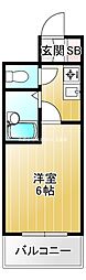 グランデージ新深江 1Kの間取図画像