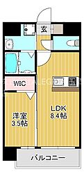 大阪市東成区玉津2丁目マンション 1LDKの間取図画像