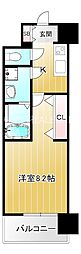 リヴェント玉造 1Kの間取図画像