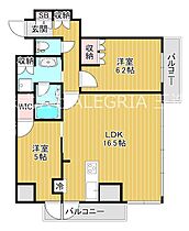 大阪府大阪市天王寺区筆ケ崎町（賃貸マンション2LDK・5階・63.26㎡） その2