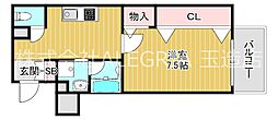 グランスイート 1Kの間取図画像