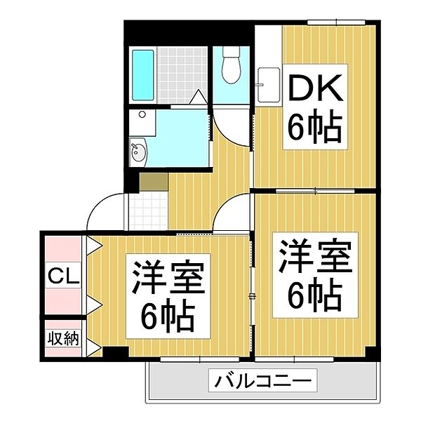 長野県茅野市玉川(賃貸アパート2DK・2階・44.20㎡)の写真 その2