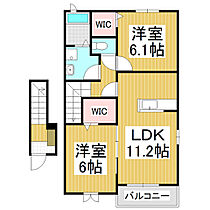 サンハイムみずきＣ  ｜ 長野県諏訪市大字中洲（賃貸アパート2LDK・2階・57.63㎡） その2