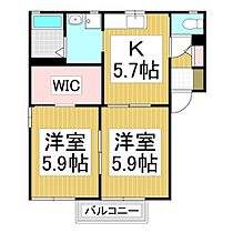 フォーレス・ナカスＢ  ｜ 長野県諏訪市大字中洲（賃貸アパート2K・2階・43.54㎡） その2