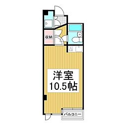 ヤマモトビルディング ワンルームの間取図画像