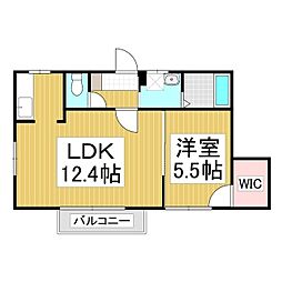 ディアスペッカリー 1LDKの間取図画像