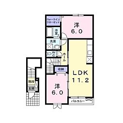 メゾン・ド・ルーナ 2LDKの間取図画像