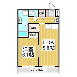 ビラールMK 1LDKの間取図画像