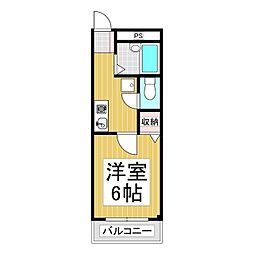 レジデンス923 1Kの間取図画像