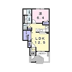 シャルマン・アビテ 1LDKの間取図画像