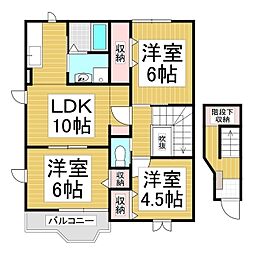 アルトピアーノB 3LDKの間取図画像
