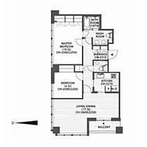 六本木ヒルズゲートタワーレジデンス 1102 ｜ 東京都港区六本木6丁目11-2（賃貸マンション2LDK・11階・93.08㎡） その2