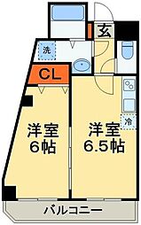 シャルマンハウス 1階1DKの間取り