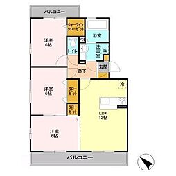 メゾン・ドゥ・ロジェ 2階3LDKの間取り