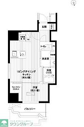 レ・ソール本八幡パラシオン 1LDKの間取図画像