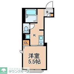 プレジオ2 1Kの間取図画像
