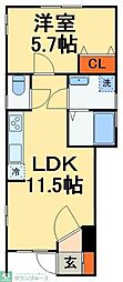AURORA1 1LDKの間取図画像