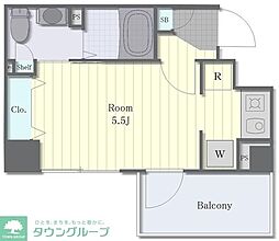 グランカーサ市川国府台 ワンルームの間取図画像
