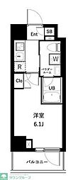 船橋市西船6丁目マンション 1Kの間取図画像