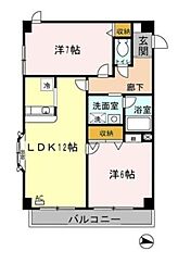 エスポワール篠崎 2LDKの間取図画像