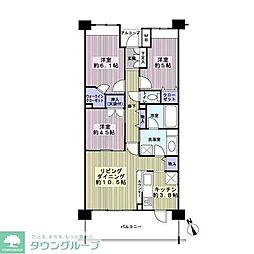 クレアシティ西船橋 3LDKの間取図画像