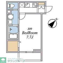 ウィンドテラス船橋宮本I 1Kの間取図画像