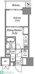 レフィールオーブ南行徳駅前 1DKの間取図画像