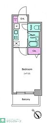 RESIDIA南行徳 1Kの間取図画像