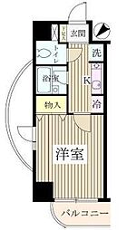 グランパアレ2 1Kの間取図画像