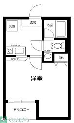 Hakusui幕張 1Kの間取図画像
