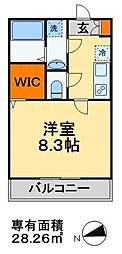 TinyVillage津田沼 1Kの間取図画像