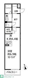 LEO四拾六番館 1Kの間取図画像