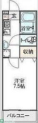 ヴランドールRIO 1Kの間取図画像