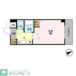 フォアグランデ 1Kの間取図画像