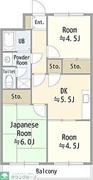 コスモビル 3DKの間取図画像