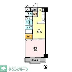 ジョイキャッスル 1DKの間取図画像