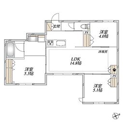 Sun Zem 3LDKの間取図画像
