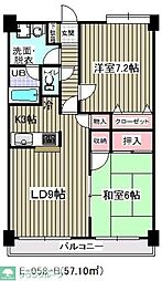 アウラ10 2LDKの間取図画像