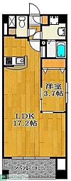 Merveille飯山満 1LDKの間取図画像