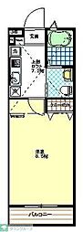 シャトーグレイス 1Kの間取図画像