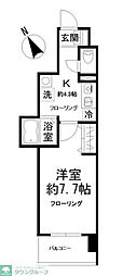 ミリアビタNo.18 1Kの間取図画像
