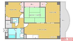 グランパルク鶴見緑地 3LDKの間取図画像