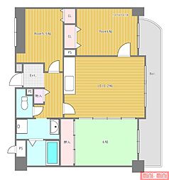 フロラシオン鶴見 3LDKの間取図画像