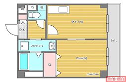 アンシャンテ 1DKの間取図画像