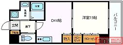 ベルフォレスト鶴見 1DKの間取図画像