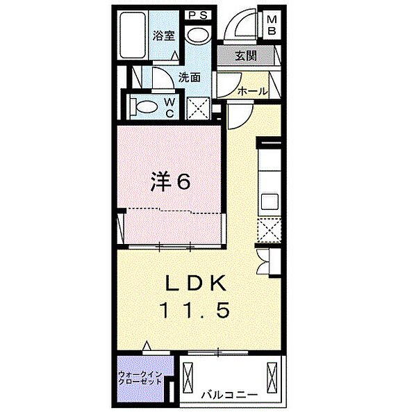 オリエンス 303｜千葉県流山市駒木(賃貸マンション1LDK・3階・41.92㎡)の写真 その2