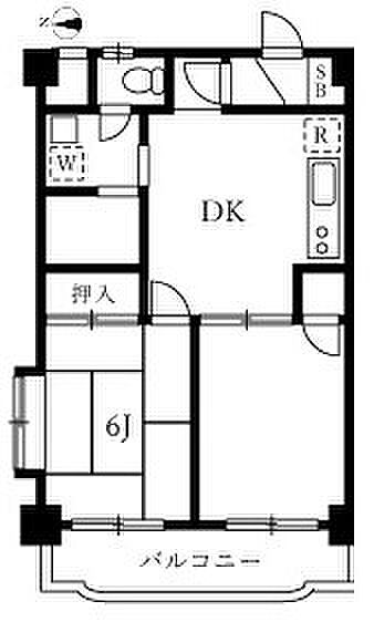 榎本ハイデンス 405｜東京都足立区谷中1丁目(賃貸マンション2DK・4階・44.82㎡)の写真 その2