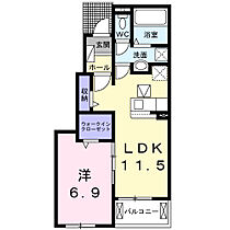 エレガンスＫＭ 102 ｜ 千葉県野田市なみき3丁目14-11（賃貸アパート1LDK・1階・44.20㎡） その2