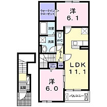 花水木の里Ａ 202 ｜ 千葉県野田市清水826番地20（賃貸アパート2LDK・2階・58.64㎡） その2