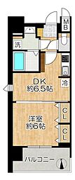 クリスタルグランツ難波2 1DKの間取図画像